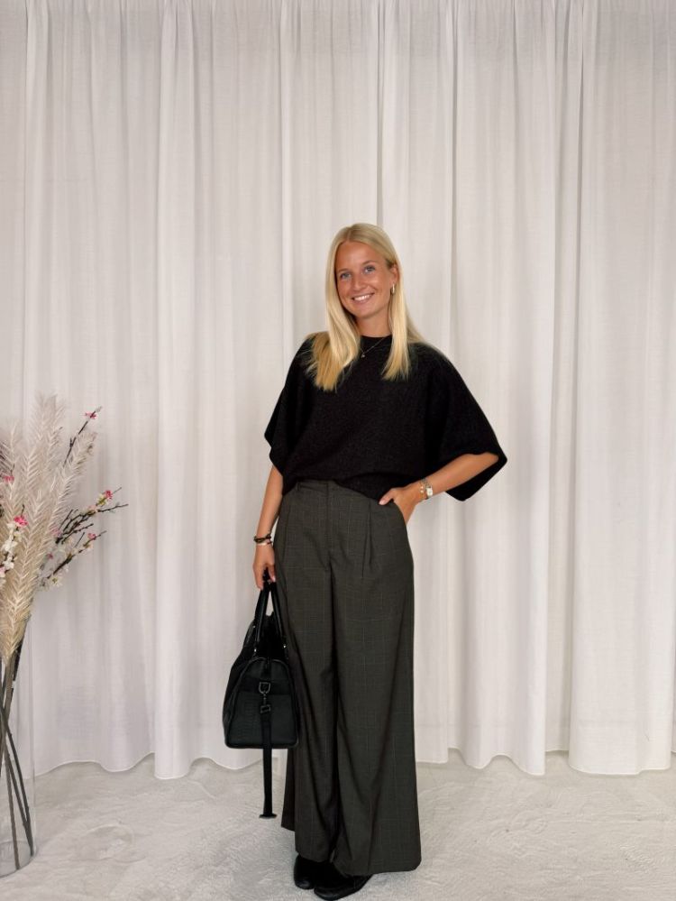 Barbara Wing SL Pullover Dark Grey Melan