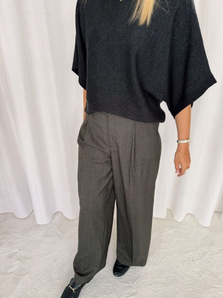 Barbara Wing SL Pullover Dark Grey Melan