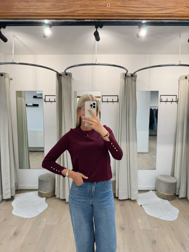 Nina Longsleeve Knit Bordeaux