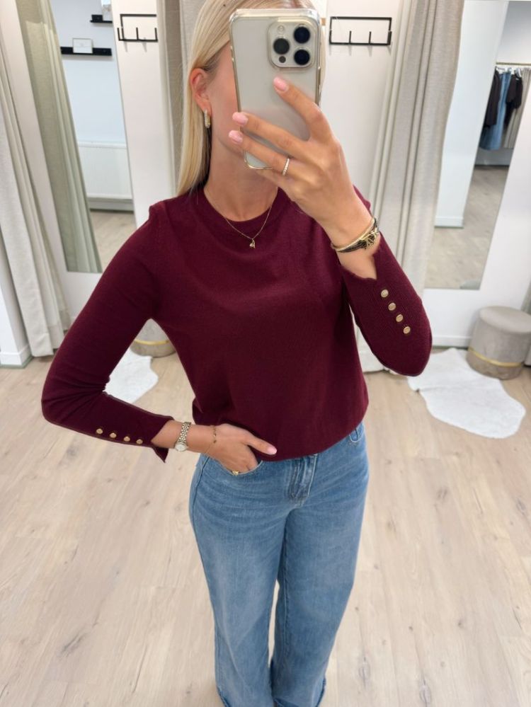 Nina Longsleeve Knit Bordeaux