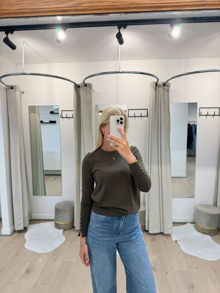 Nina Longsleeve Knit Khaki