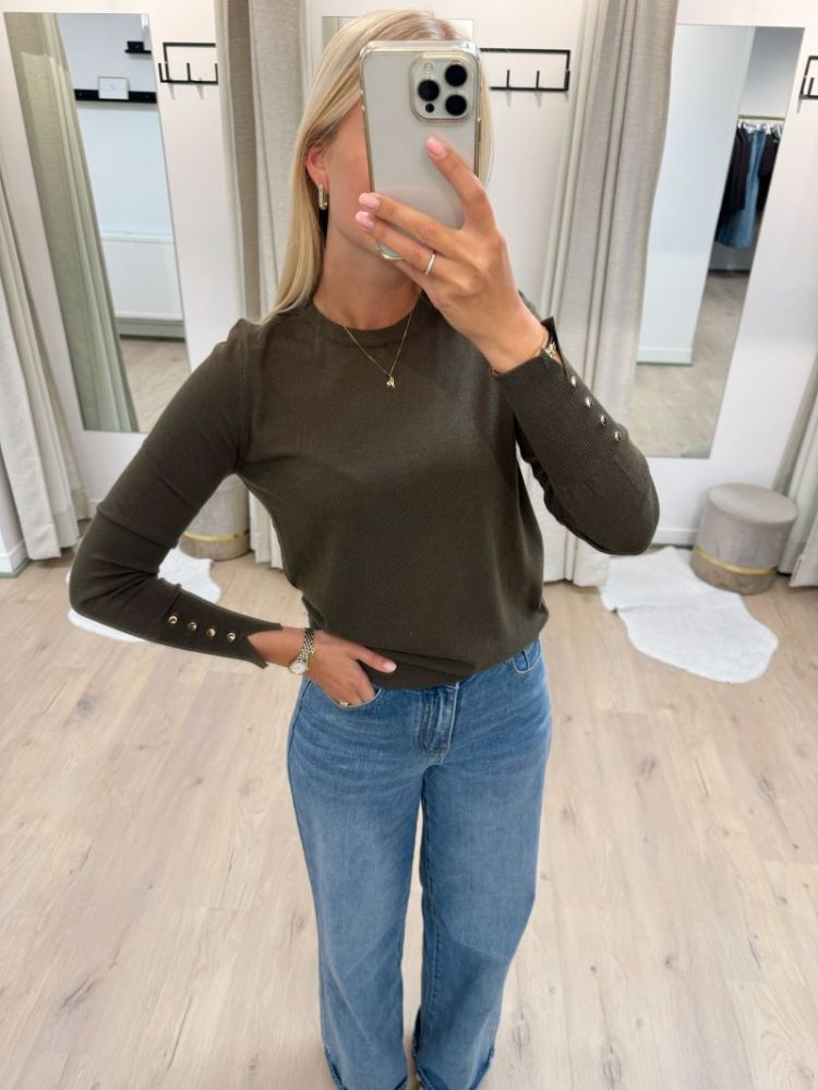 Nina Longsleeve Knit Khaki