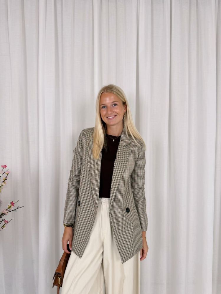 Stien Carreaux Blazer Beige / Brown