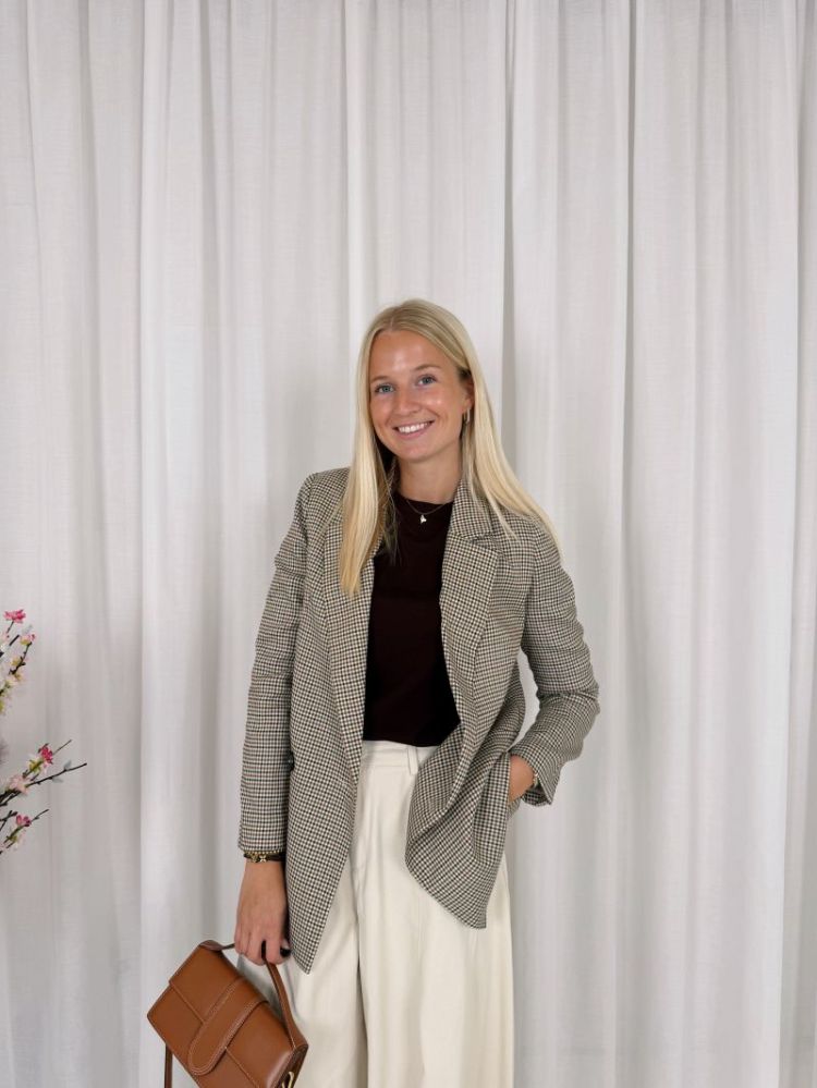 Stien Carreaux Blazer Beige / Brown