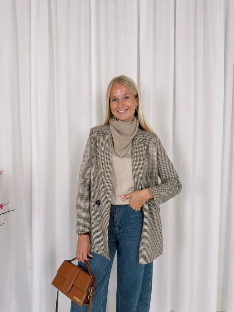 Stien Carreaux Blazer Beige / Brown