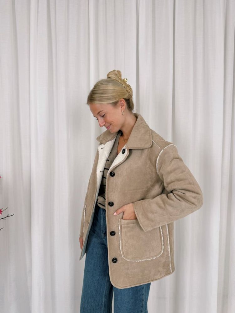 Linn Reversible Teddy Jacket Whisper White /
