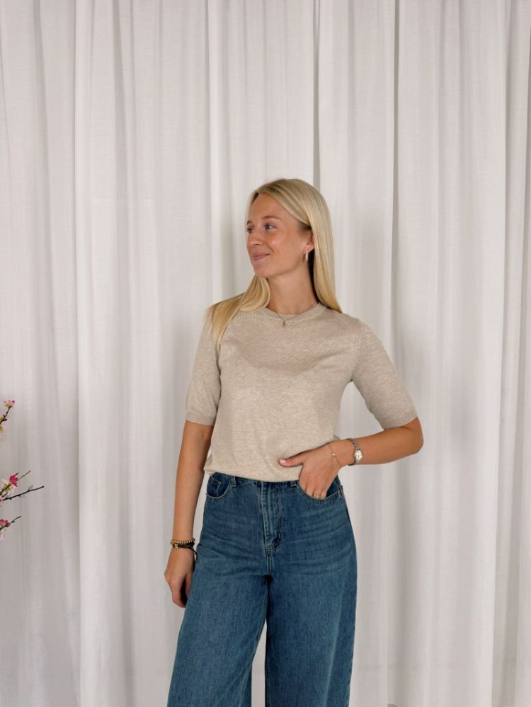 Lizza O-Neck Pullover Feather Gray Me