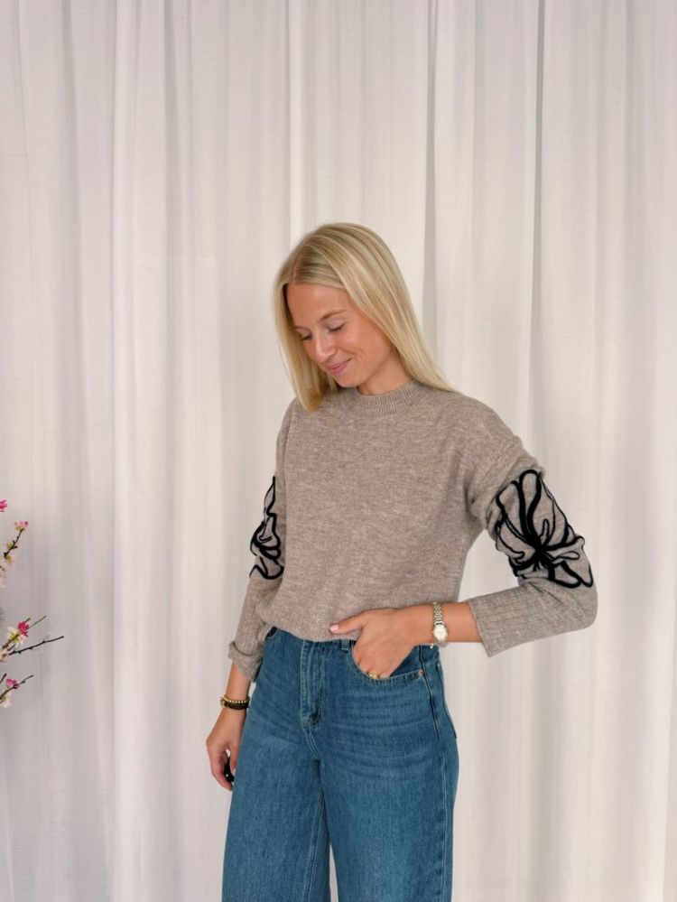Erin Embroidery Pullover Desert Taupe / 