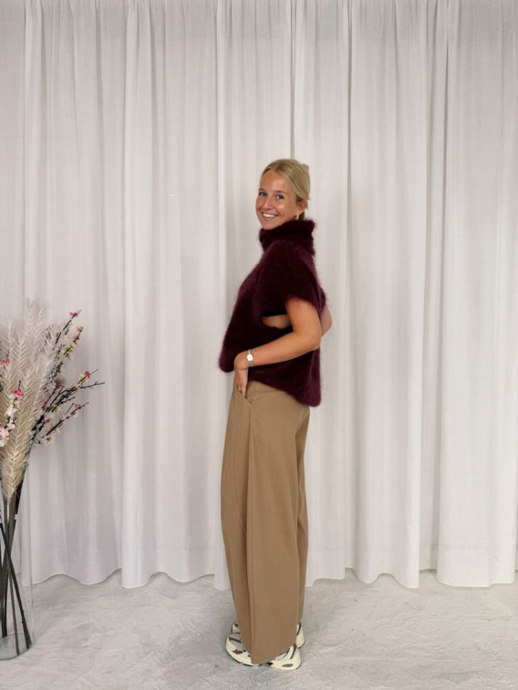 Lynn Mohair Sleeveless Knit Plum