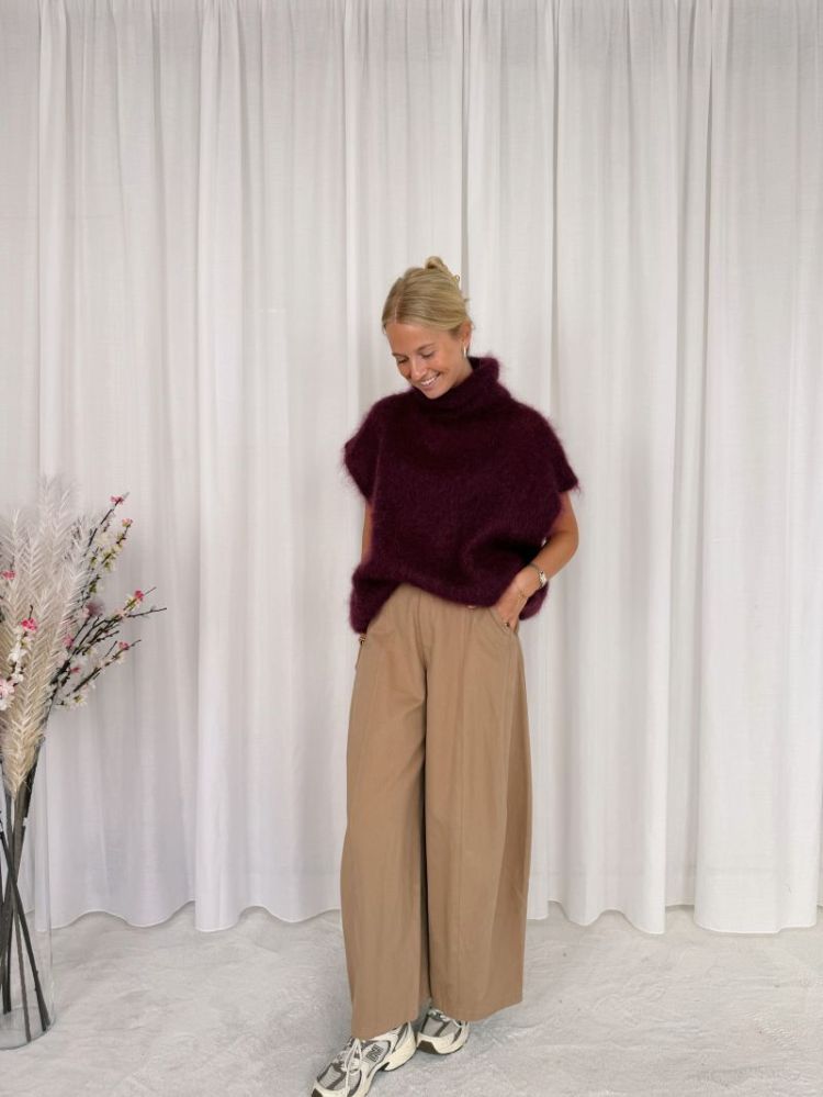 Lynn Mohair Sleeveless Knit Plum