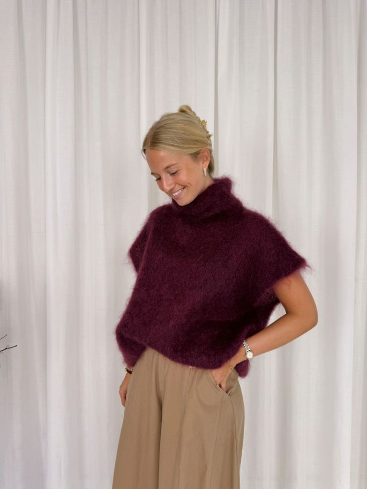 Lynn Mohair Sleeveless Knit Plum