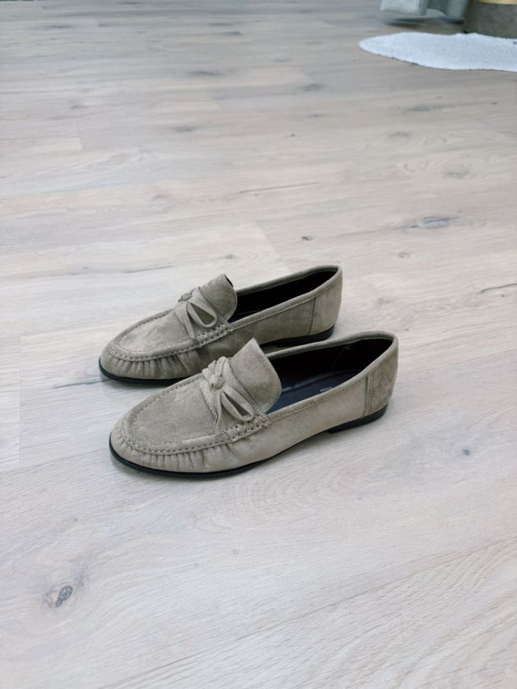 Marie Suède Loafers Camel