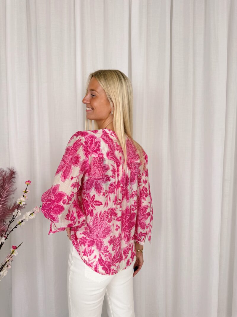 Mica Flower Blouse - Pink - Afbeelding 5
